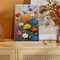 Paint By Number Framed Flower Kit for Adults with Easel – DIY Acrylic Floral Canvas Painting Set for Home Wall Decor, 8x12 Inch